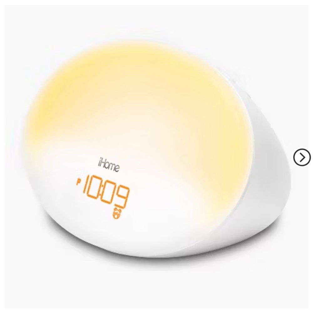 iHome Sunrise Alarm Clock with Sleep Sounds and USB Charging (iZBT3)